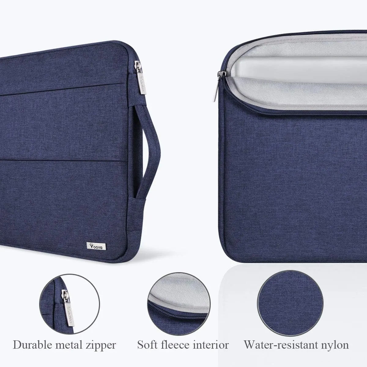 Voova 14/15 Inch Laptop Sleeve Case, Waterproof Computer Bag Cover for MacBook Pro/Air, Surface Laptop, HP/Dell/Acer/Asus, Blue