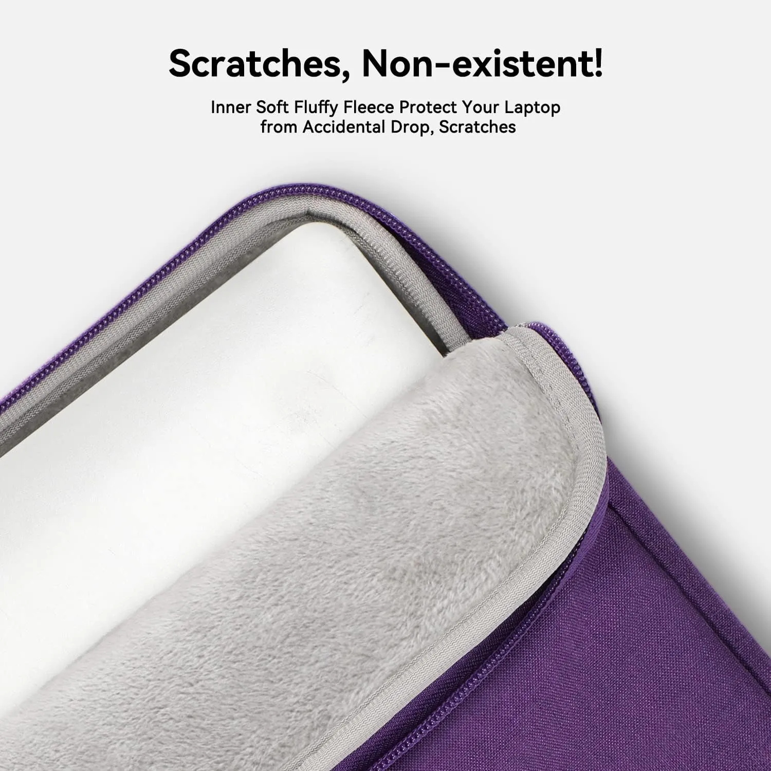 Voova Laptop Bag 15.6 Inch for Women, Waterproof Computer Sleeve Carrying Case with Shoulder Straps & Handle Compatible with Macbook Air 15, MacBook Pro 15/16, 15-16 Inch Hp Dell Acer Asus, Purple