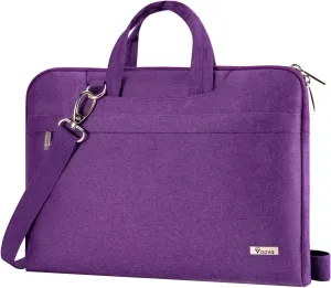 Voova Laptop Bag 15.6 Inch for Women, Waterproof Computer Sleeve Carrying Case with Shoulder Straps & Handle Compatible with Macbook Air 15, MacBook Pro 15/16, 15-16 Inch Hp Dell Acer Asus, Purple