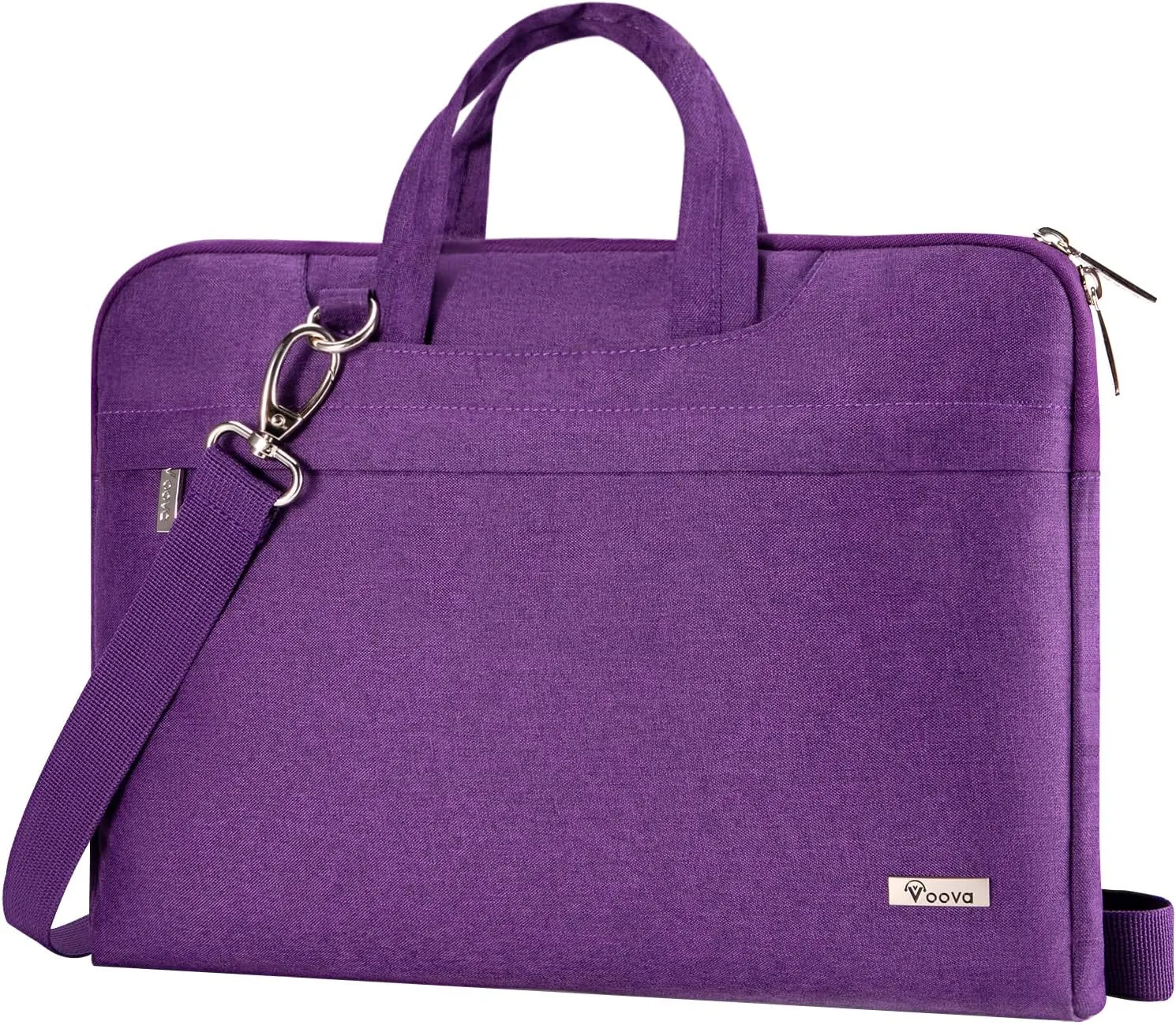 Voova Laptop Bag 15.6 Inch for Women, Waterproof Computer Sleeve Carrying Case with Shoulder Straps & Handle Compatible with Macbook Air 15, MacBook Pro 15/16, 15-16 Inch Hp Dell Acer Asus, Purple
