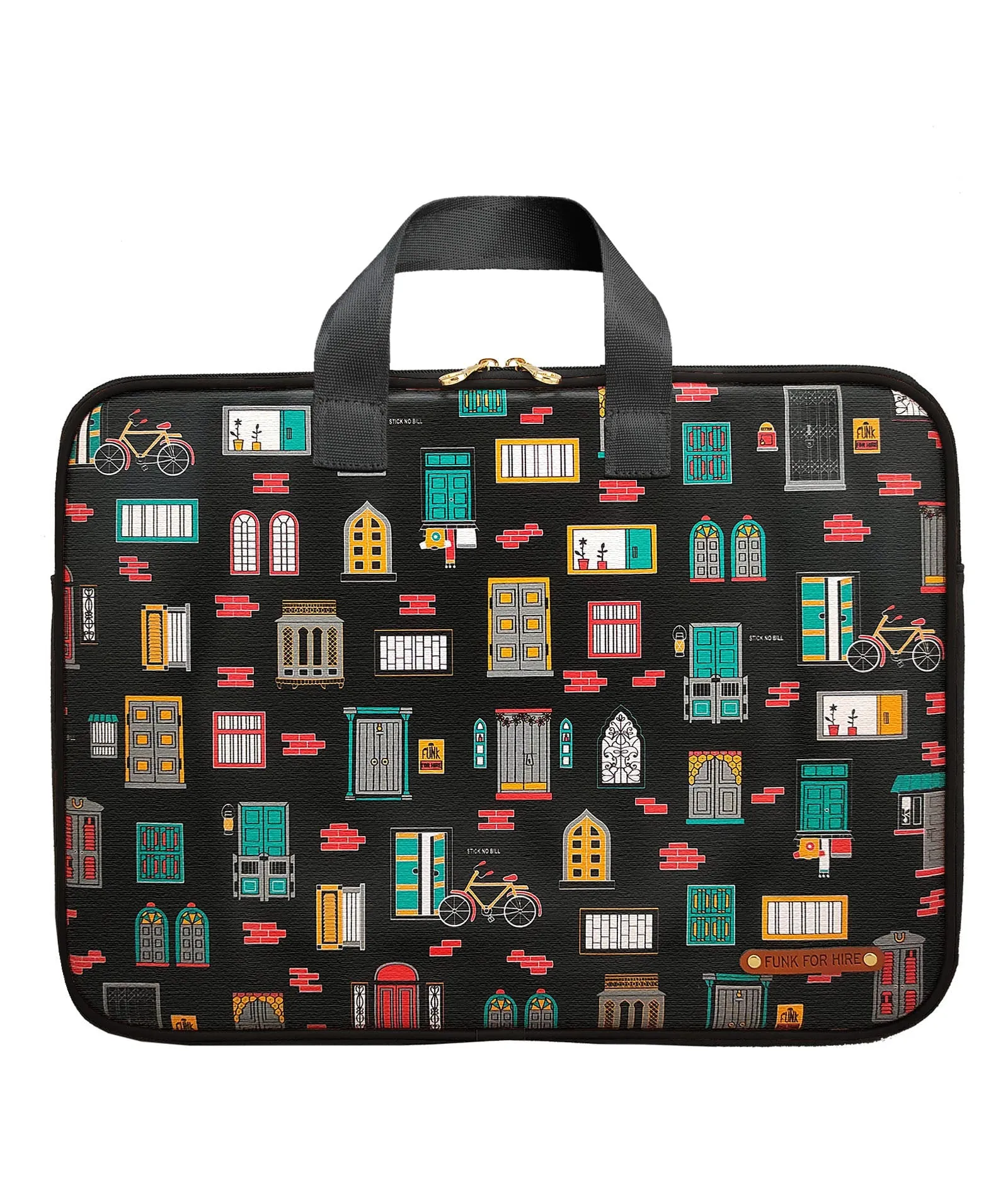 Wall Laptop Sleeves Black Canvas