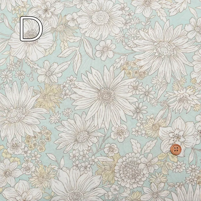 Water repellent Acrylic Nylon Oxford Print Fabric - Flower
