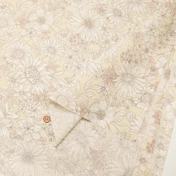 Water repellent Acrylic Nylon Oxford Print Fabric - Flower