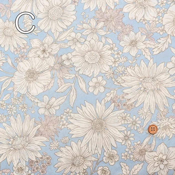Water repellent Acrylic Nylon Oxford Print Fabric - Flower