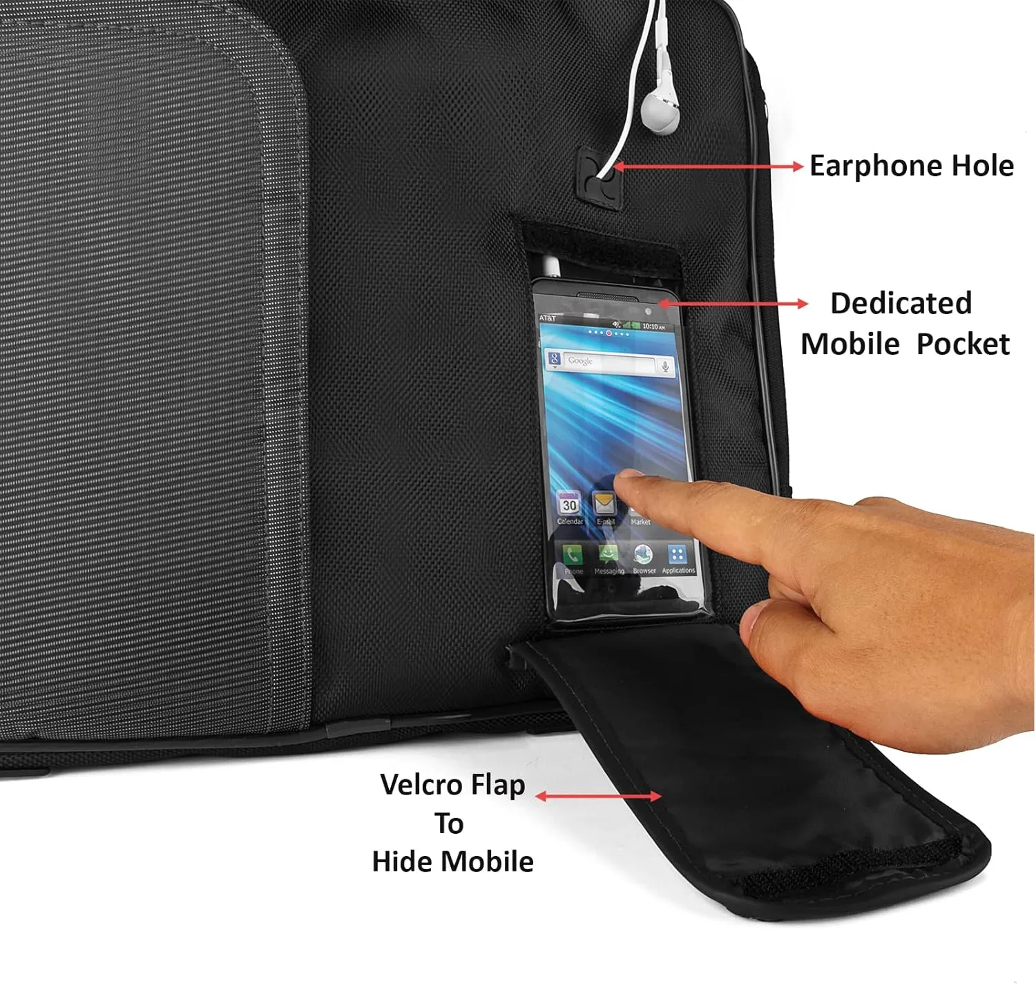 Water-Resistant Nylon Laptop Shoulder Messenger Bag for Professionals - Organized Multi-Compartment Tote for 12" Computers