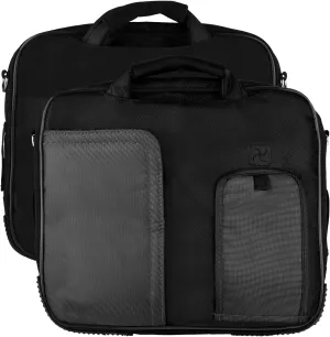 Water-Resistant Nylon Laptop Shoulder Messenger Bag for Professionals - Organized Multi-Compartment Tote for 12" Computers