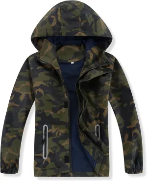 Waterproof Kids Rain Jackets With Hood,Lightweight Toddler Raincoat For Boys Girls，Kids Clothes Windbreaker Jacket