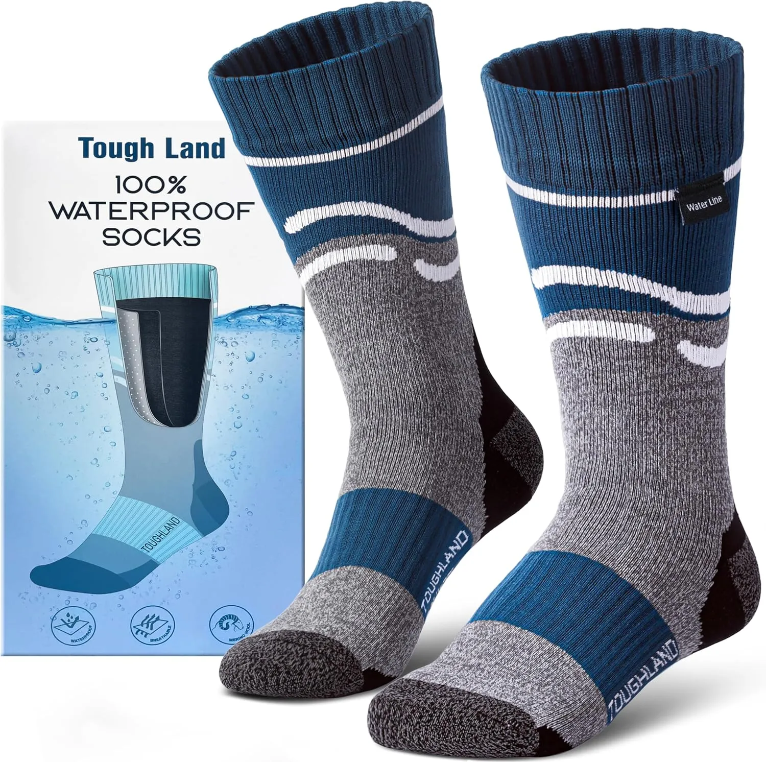 Waterproof Socks, Water Resistant Socks for Women & Men, Fits for Hiking, Cycling, Hunting and Running