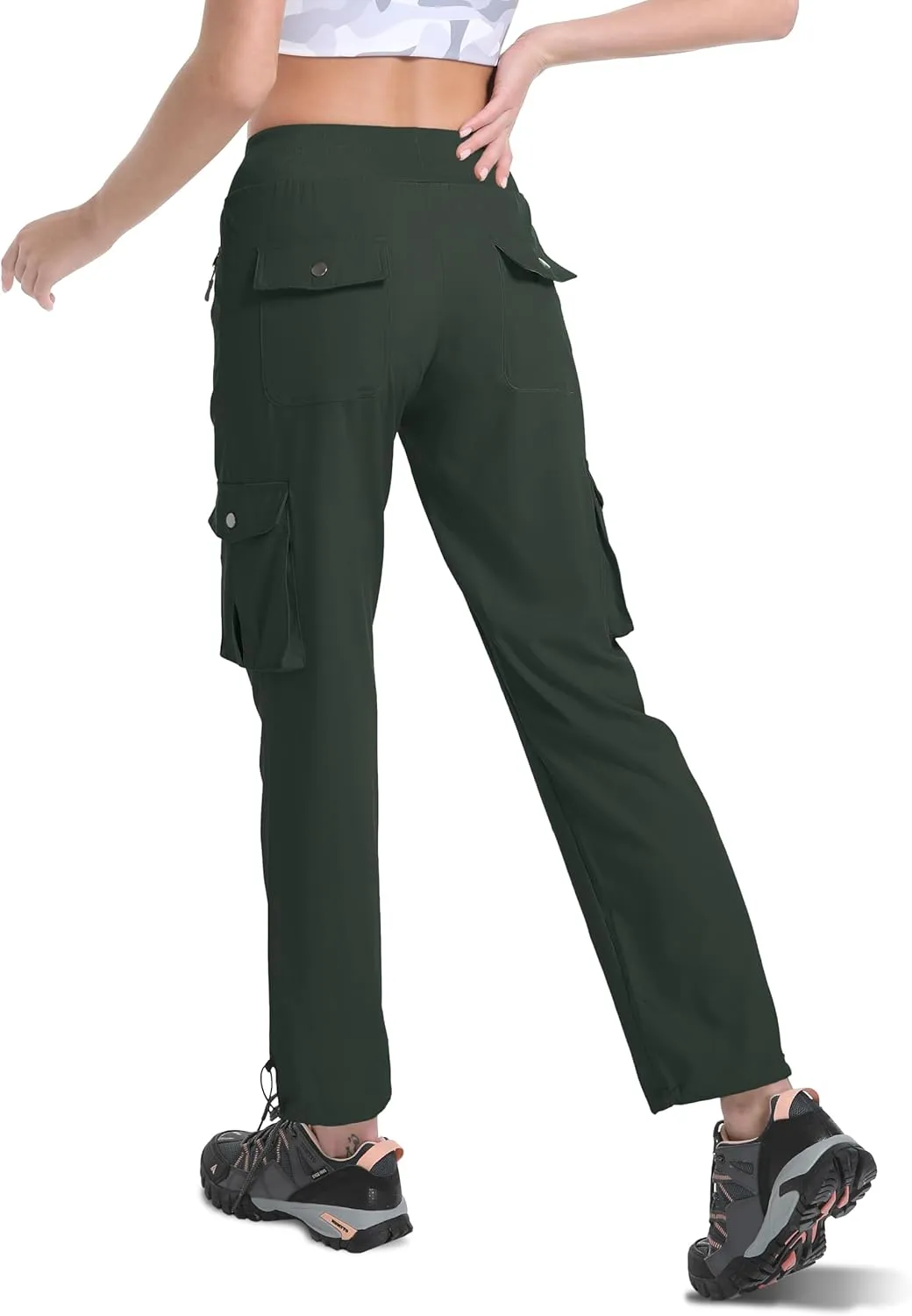 WENRONSTA Women's Cargo Pants Lightweight Water Resistant Quick Dry Hiking Pants Travel Outdoor Work Joggers with 6 Pockets