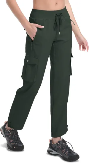 WENRONSTA Women's Cargo Pants Lightweight Water Resistant Quick Dry Hiking Pants Travel Outdoor Work Joggers with 6 Pockets