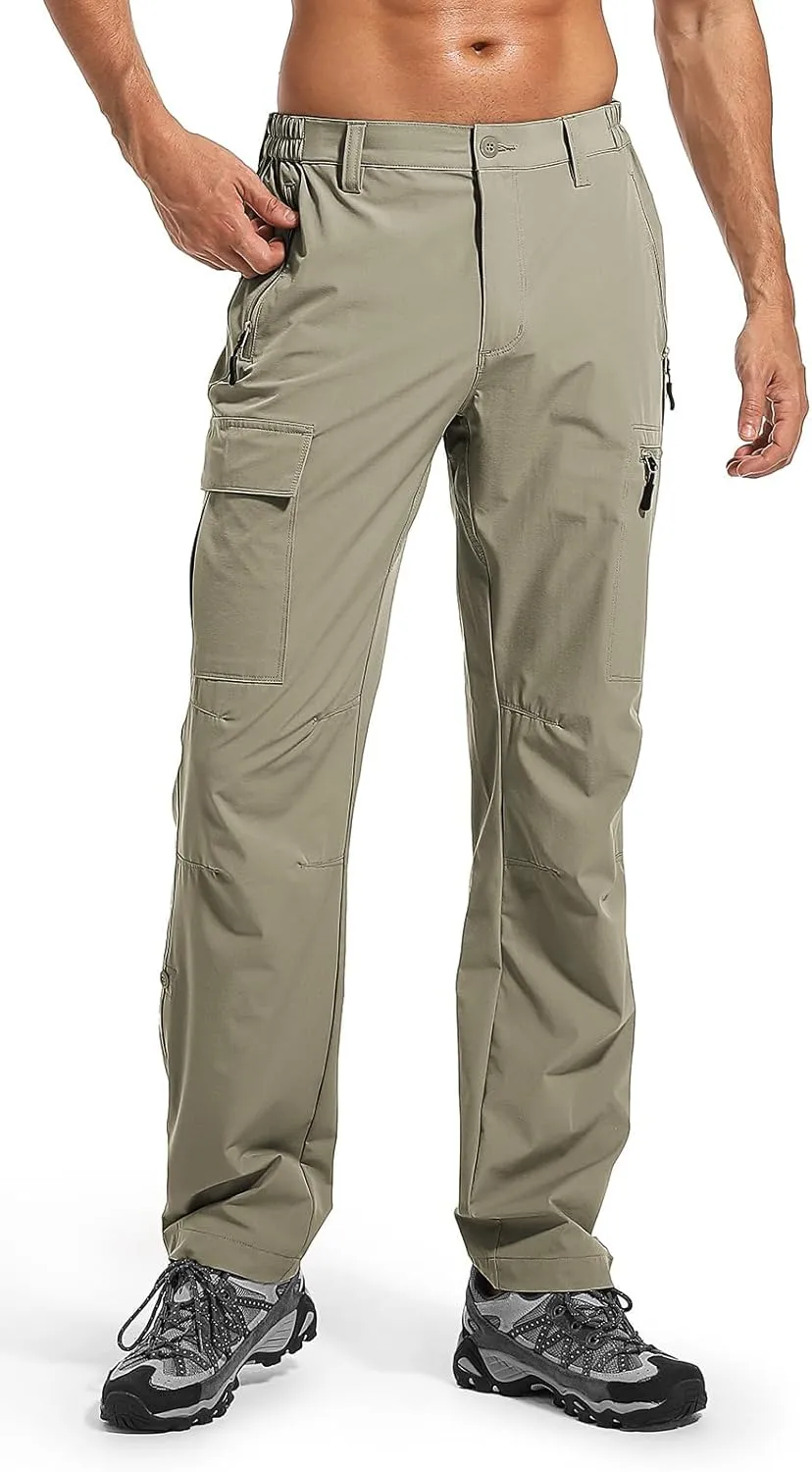 Wespornow Men's-Hiking-Pants Lightweight Water Resistant Quick Dry Outdoor Pants for Fishing Travel Camping