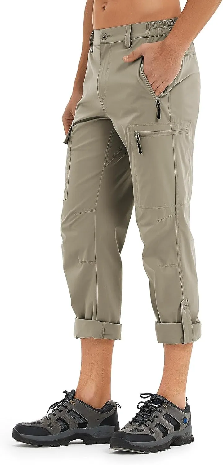 Wespornow Men's-Hiking-Pants Lightweight Water Resistant Quick Dry Outdoor Pants for Fishing Travel Camping