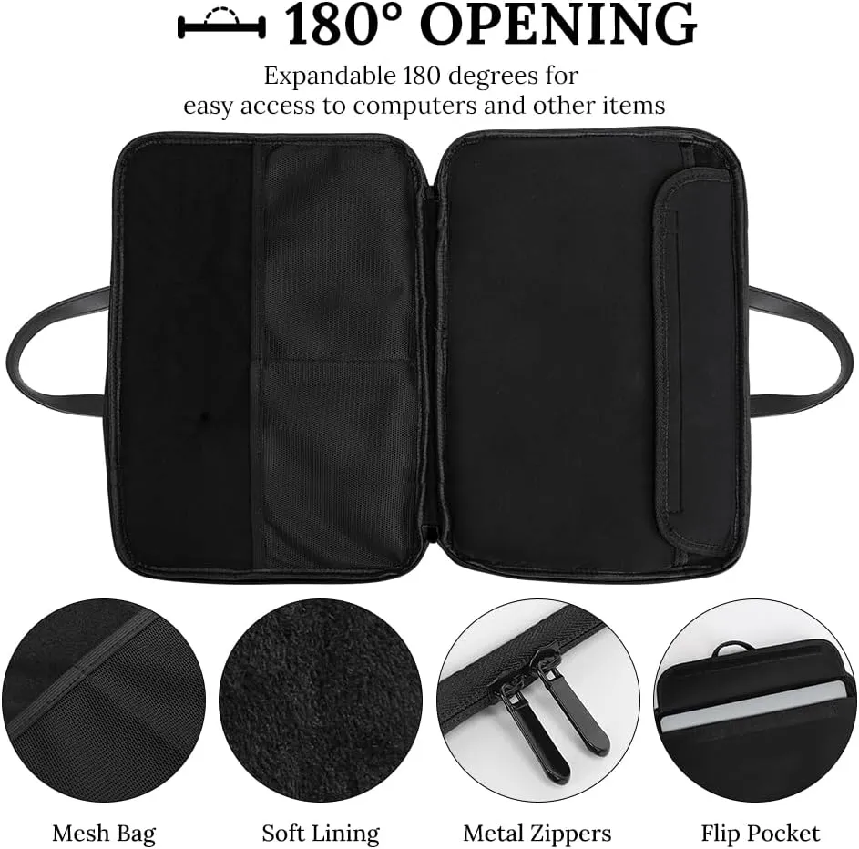 White Tiger Architecture Laptop Sleeve Bag Protective Case Handbag With Shoulder Strap for Computer 10-17 Inch