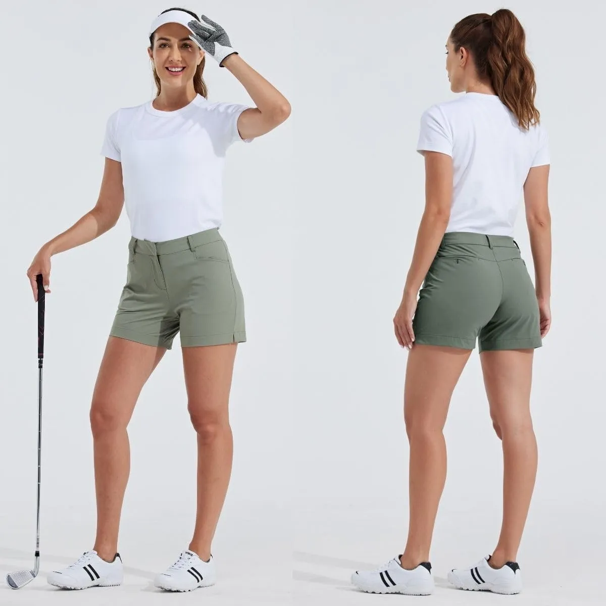 Willit Women's 4.5" Golf Shorts Quick Dry Outdoor Causal Shorts with Pockets Water Resistant