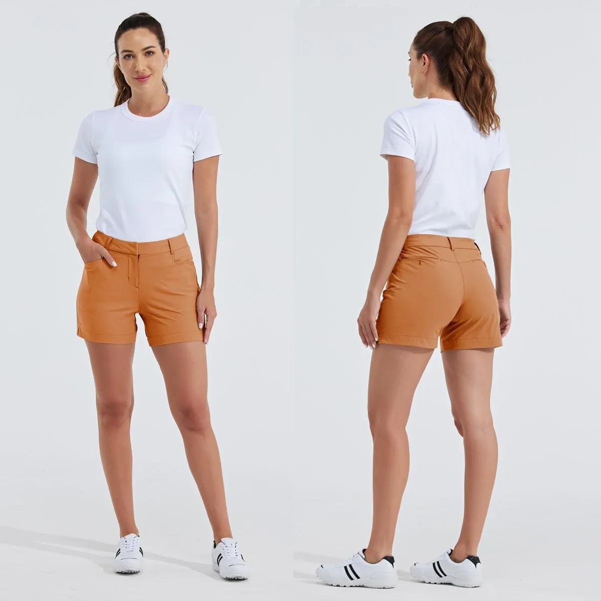 Willit Women's 4.5" Golf Shorts Quick Dry Outdoor Causal Shorts with Pockets Water Resistant