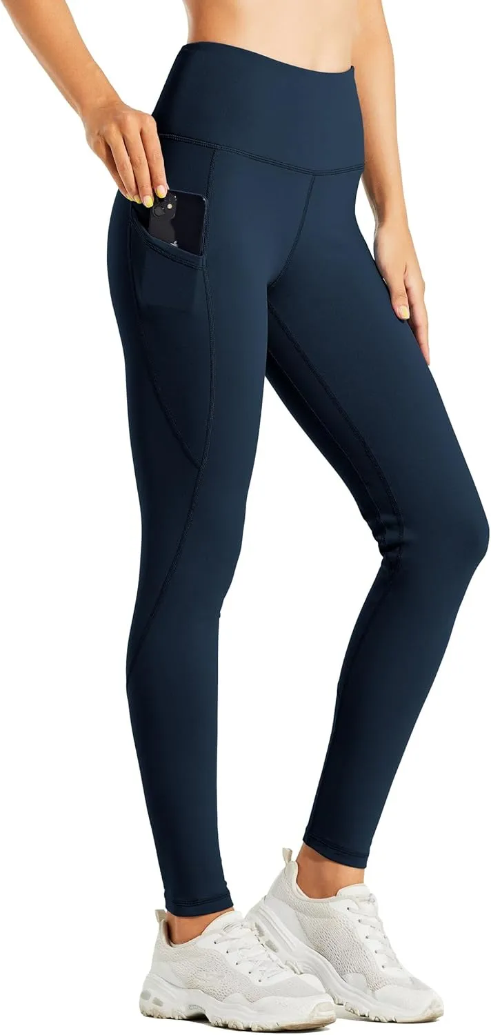 Willit Women's Fleece Lined Leggings Water Resistant Winter Pants Thermal High Waisted Yoga Hiking Running Tights Pockets