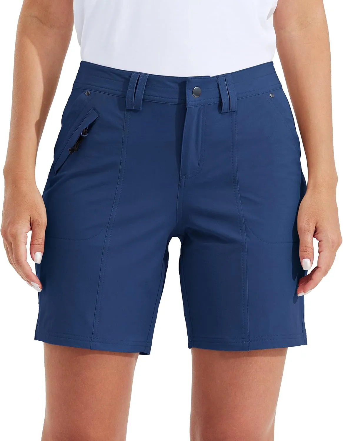 Willit Women's Golf Hiking Shorts 7" Quick Dry Athletic Shorts Casual Summer Shorts with Pockets Water Resistant