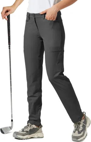 Willit Women's Golf Pants Hiking Cargo Pants Quick Dry Lightweight Outdoor Casual Pants Water Resistant