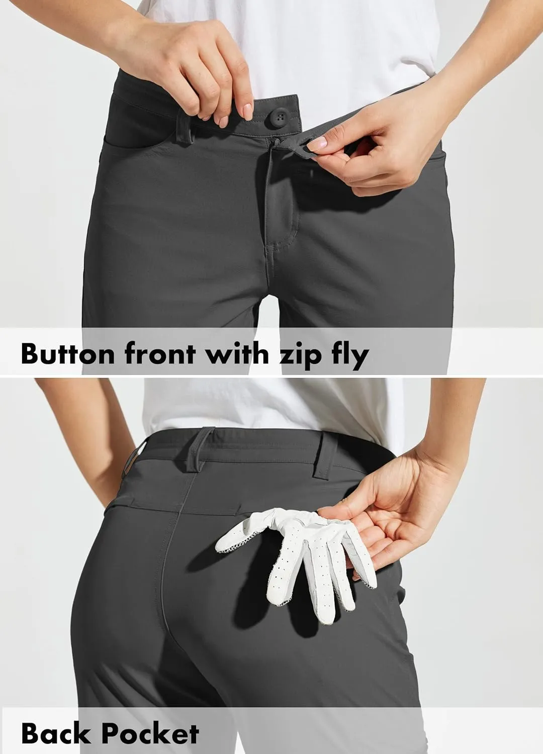 Willit Women's Golf Pants Hiking Cargo Pants Quick Dry Lightweight Outdoor Casual Pants Water Resistant