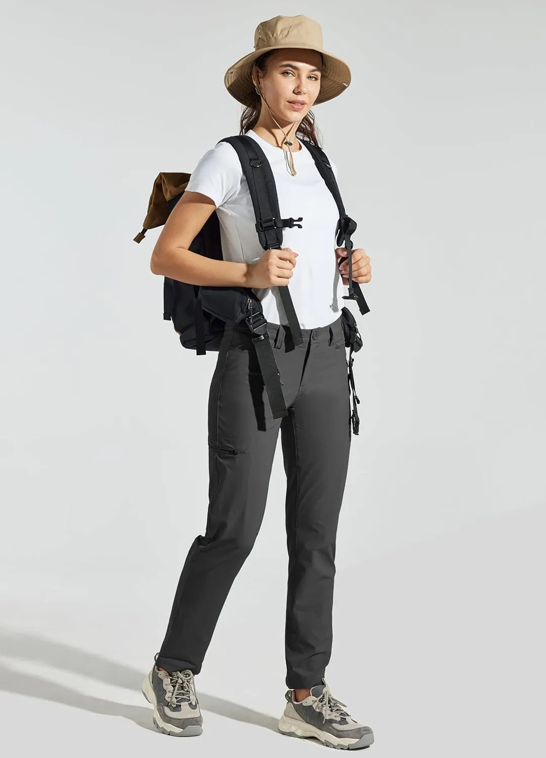 Willit Women's Golf Pants Hiking Cargo Pants Quick Dry Lightweight Outdoor Casual Pants Water Resistant