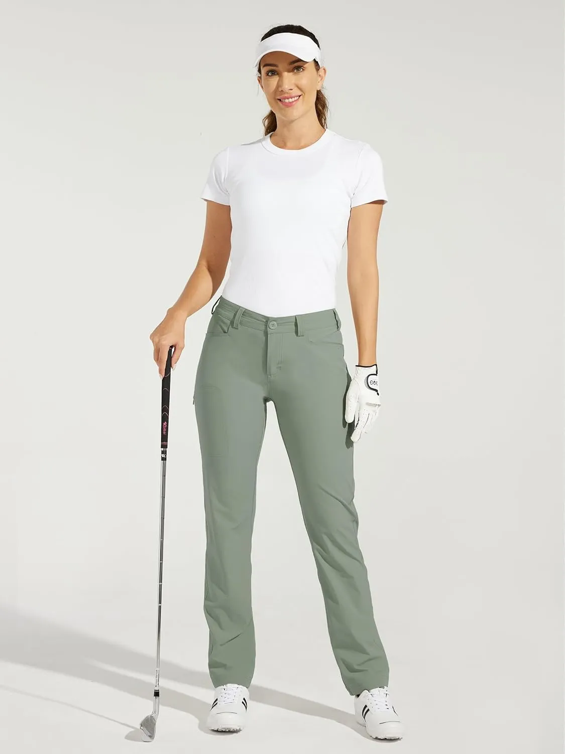 Willit Women's Golf Pants Hiking Pants Quick Dry Lightweight Outdoor Casual Pants with Pockets Water Resistant