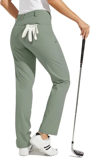Willit Women's Golf Pants Hiking Pants Quick Dry Lightweight Outdoor Casual Pants with Pockets Water Resistant