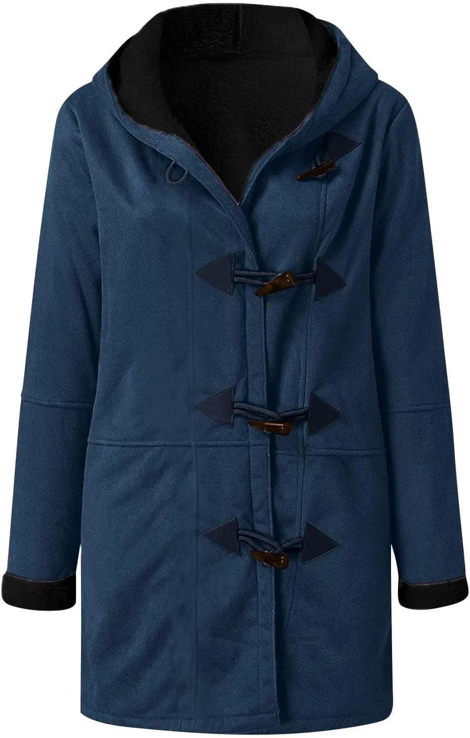 Winter Coats for Women 2024 Trendy Warm Plus Size Sherpa Fleece Lined Jackets Faux Suede Hooded Parka Coat Peacoat