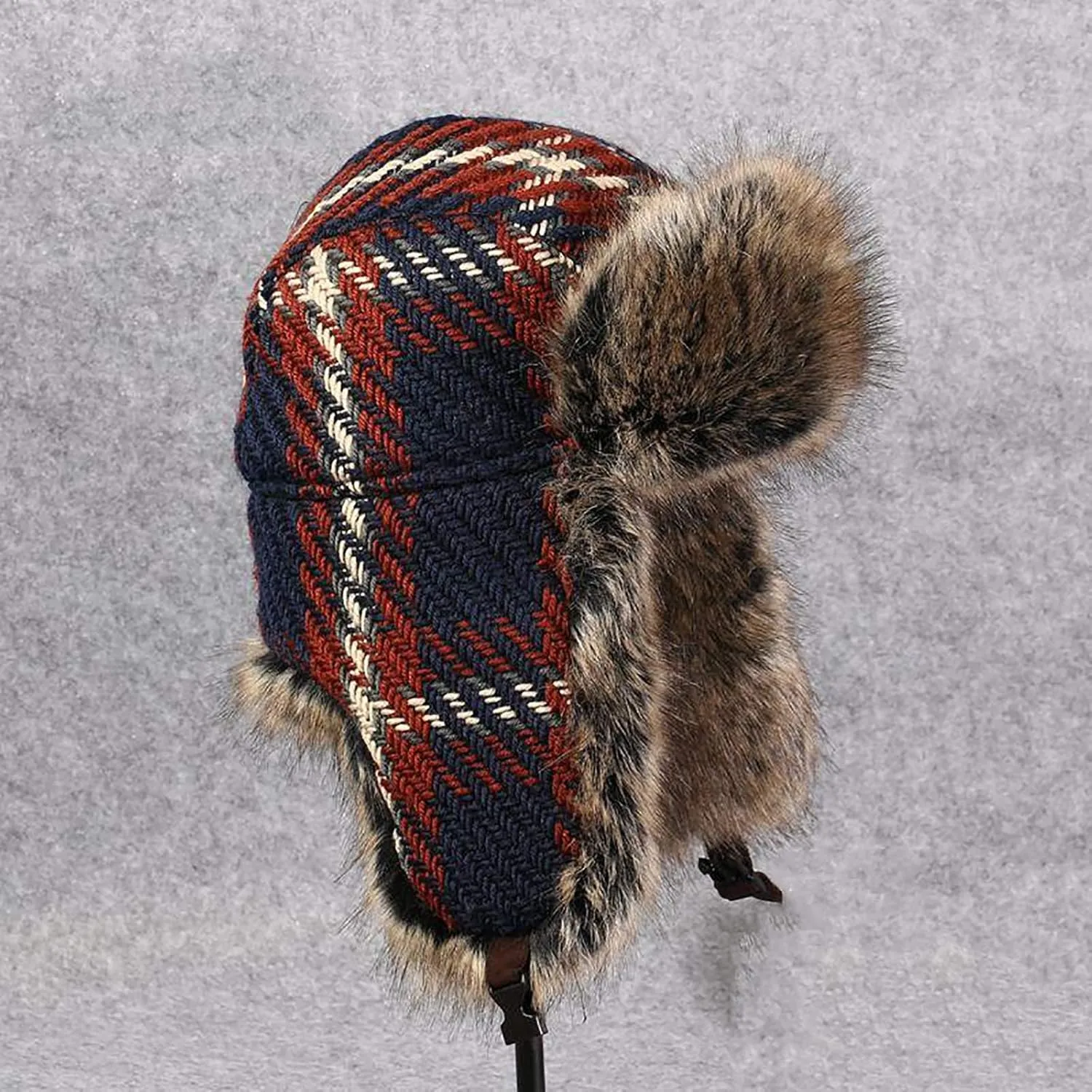 Winter Hats, Hat Trooper Trapper Hat Aviator Hat Earflap Faux Fur Hat Warm Winter for Men