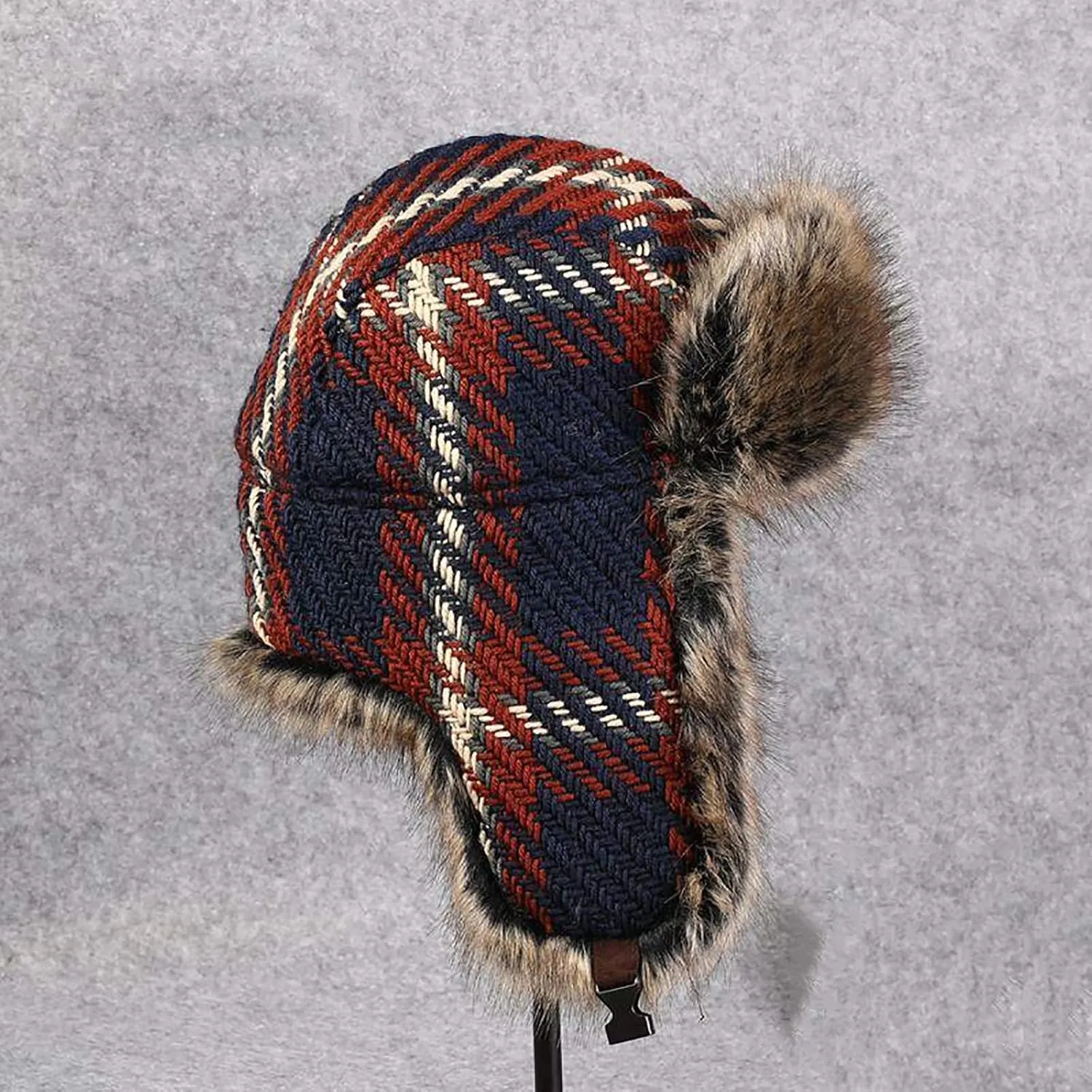 Winter Hats, Hat Trooper Trapper Hat Aviator Hat Earflap Faux Fur Hat Warm Winter for Men