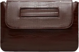 Women Classic Crocodile Pattern Faux Leather Clutch Purse Oversized Female Shoulder Bag Messenger Handbag