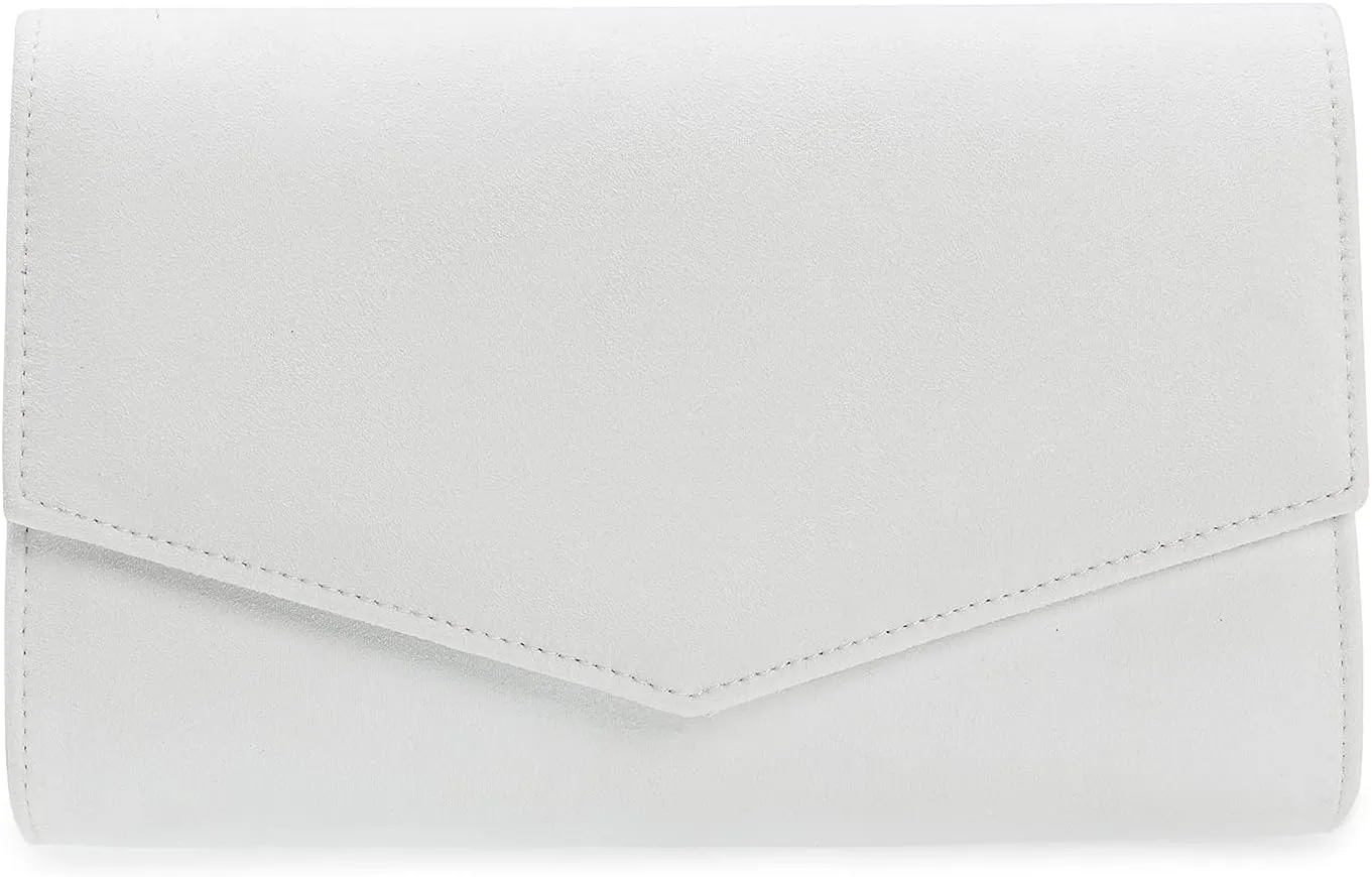 Women Evening Bag Dressy Clutch Handbag Faux Suede Purse for Wedding