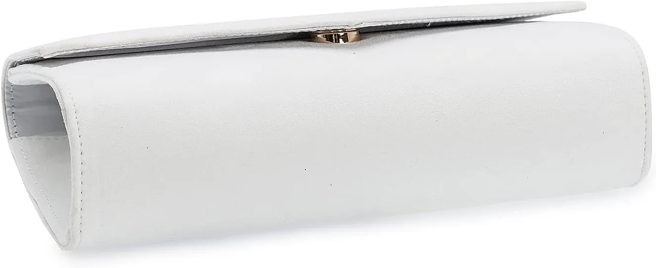Women Evening Bag Dressy Clutch Handbag Faux Suede Purse for Wedding