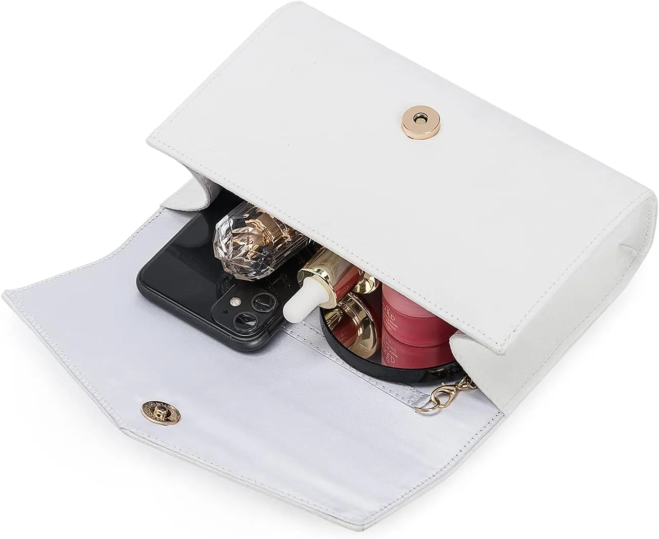 Women Evening Bag Dressy Clutch Handbag Faux Suede Purse for Wedding
