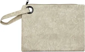 Women Oversized Envelope Handbag Soft Leather Clutch Evening Bag Purse with Wrist Strap