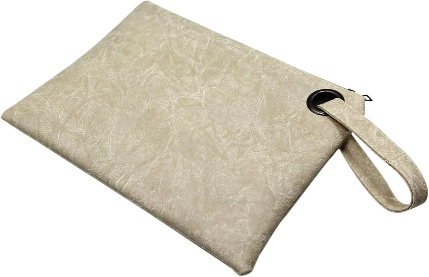 Women Oversized Envelope Handbag Soft Leather Clutch Evening Bag Purse with Wrist Strap