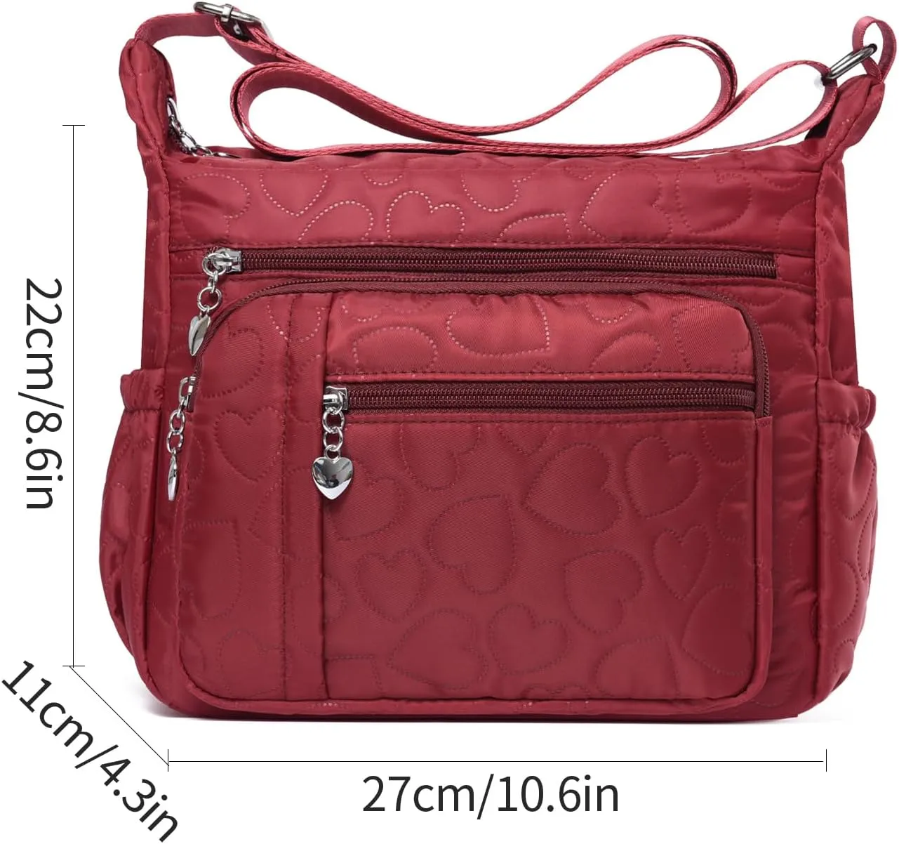 Women Shoulder Handbag Roomy Multiple Pockets Bag Ladies Crossbody Purse Tote Top Handle Satchel