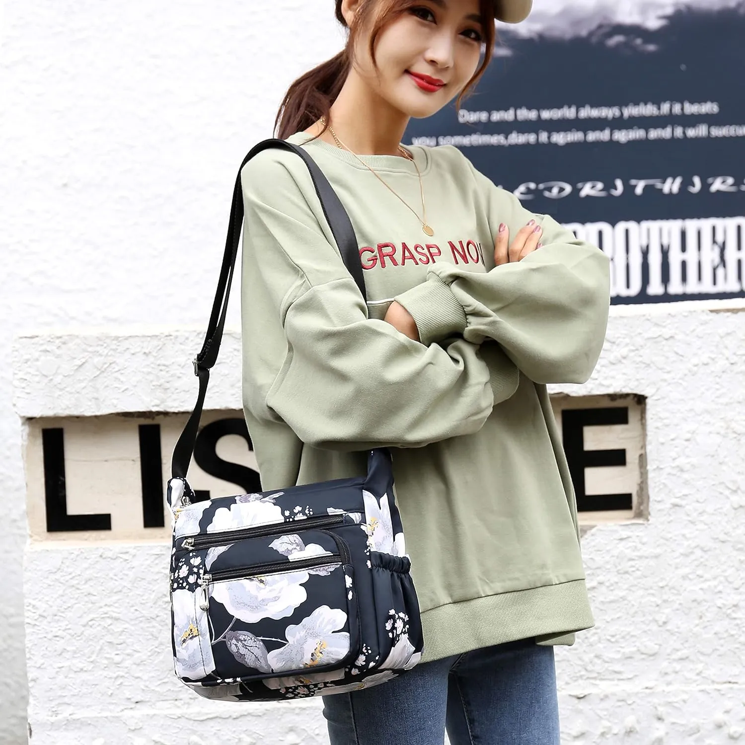 Women Shoulder Handbag Roomy Multiple Pockets Bag Ladies Crossbody Purse Tote Top Handle Satchel