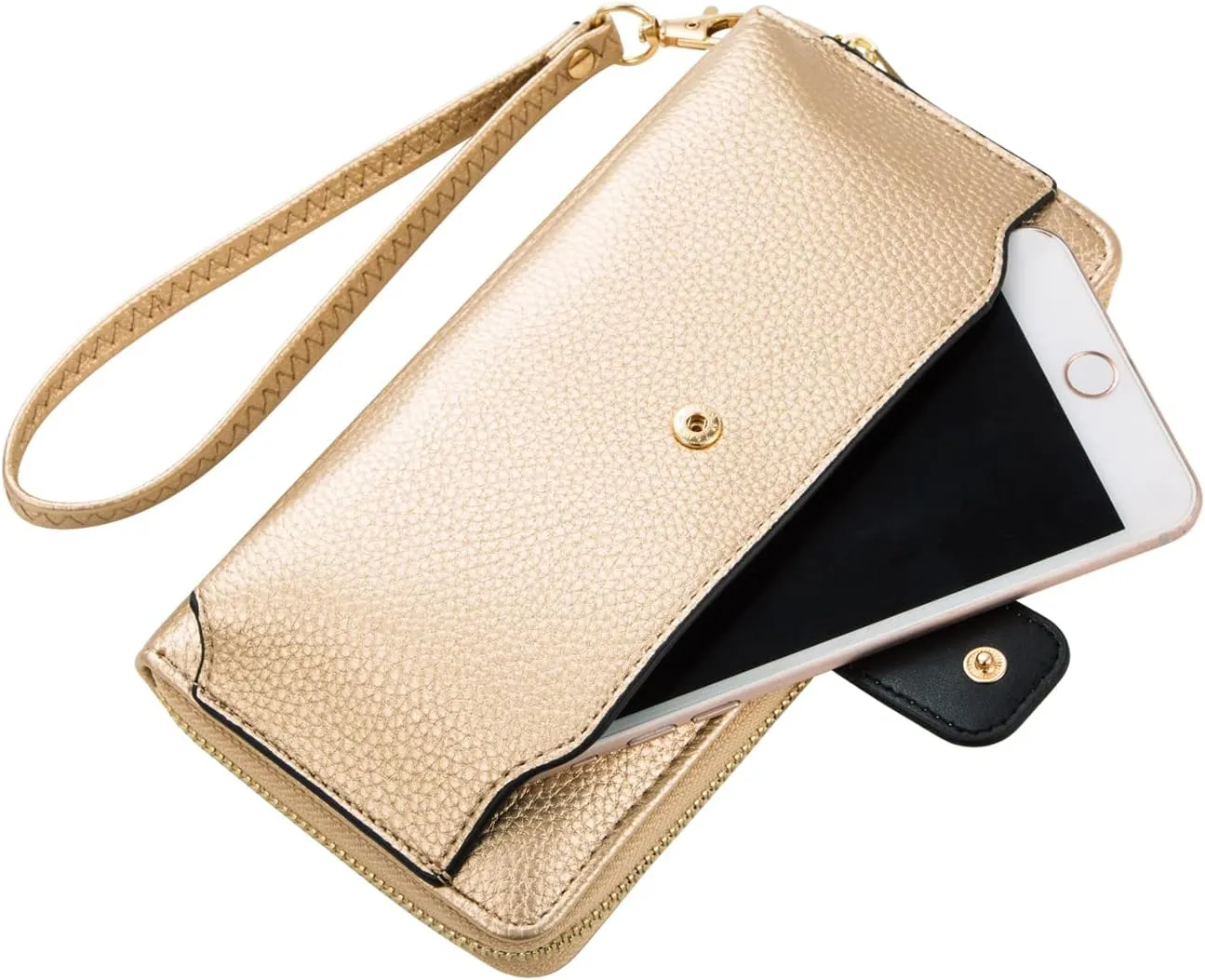 Women Wristlet Wallet with Cell Phone Holder Zip Around Handbag …