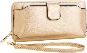 Women Wristlet Wallet with Cell Phone Holder Zip Around Handbag …