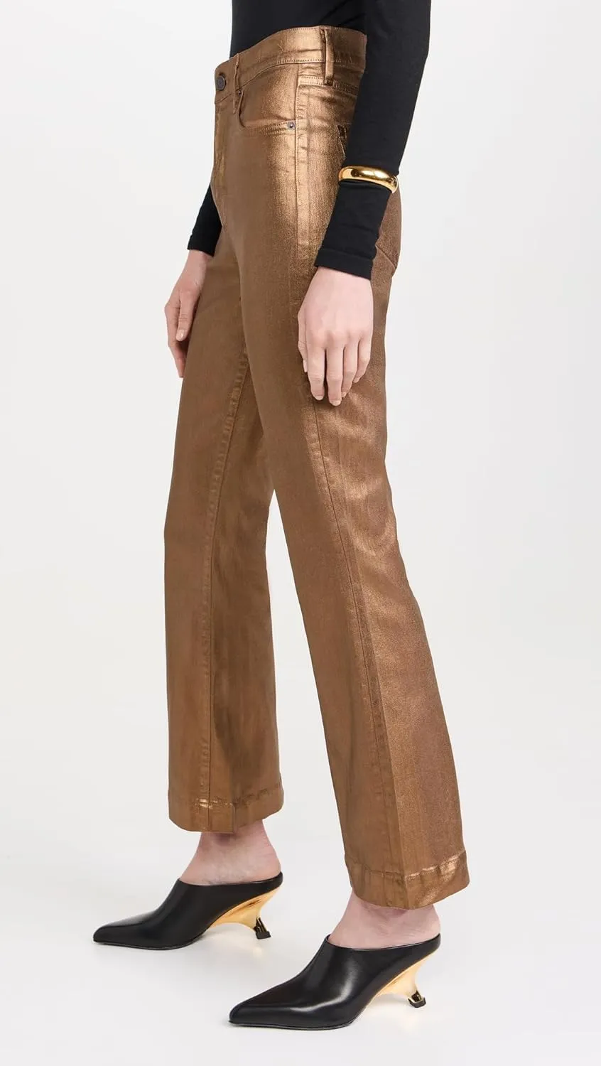 Women's Carson Ankle Flare Metallic Jeans