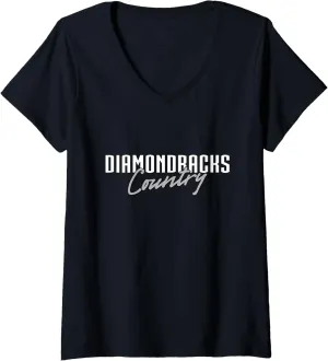 Womens Diamondbacks Century Country HS V-Neck T-Shirt