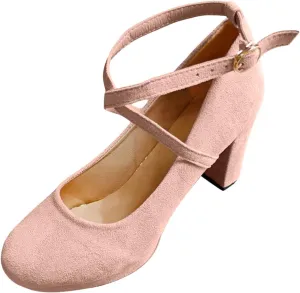 Women's Elegant High Heels Pointed Toe Dress Shoes for Women Comfortable Chunky Heel Party Wedding Wear Spring