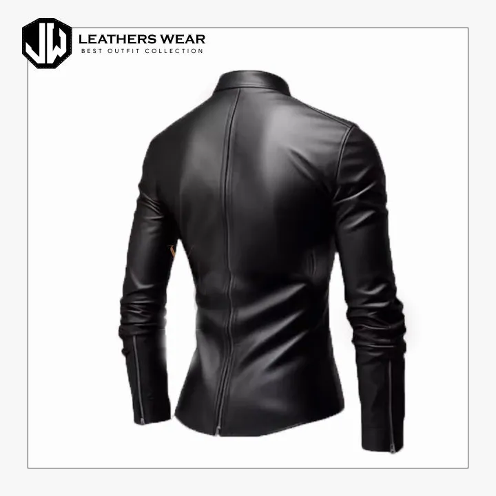 Womens Faux Leather Shirt
