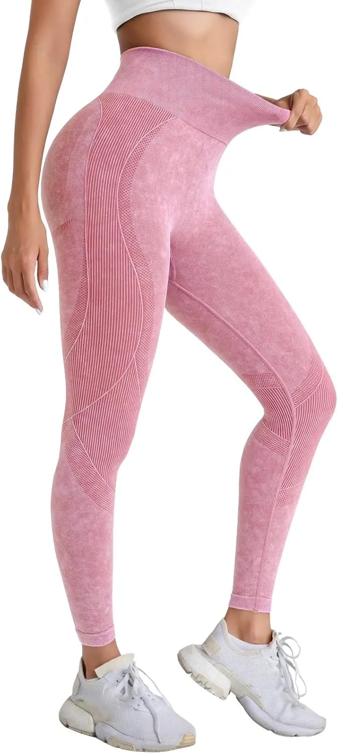 Womens Highwaisted Yoga Pants Buttlifting Comfortable Fashion Gym Stretch Yoga Leggings