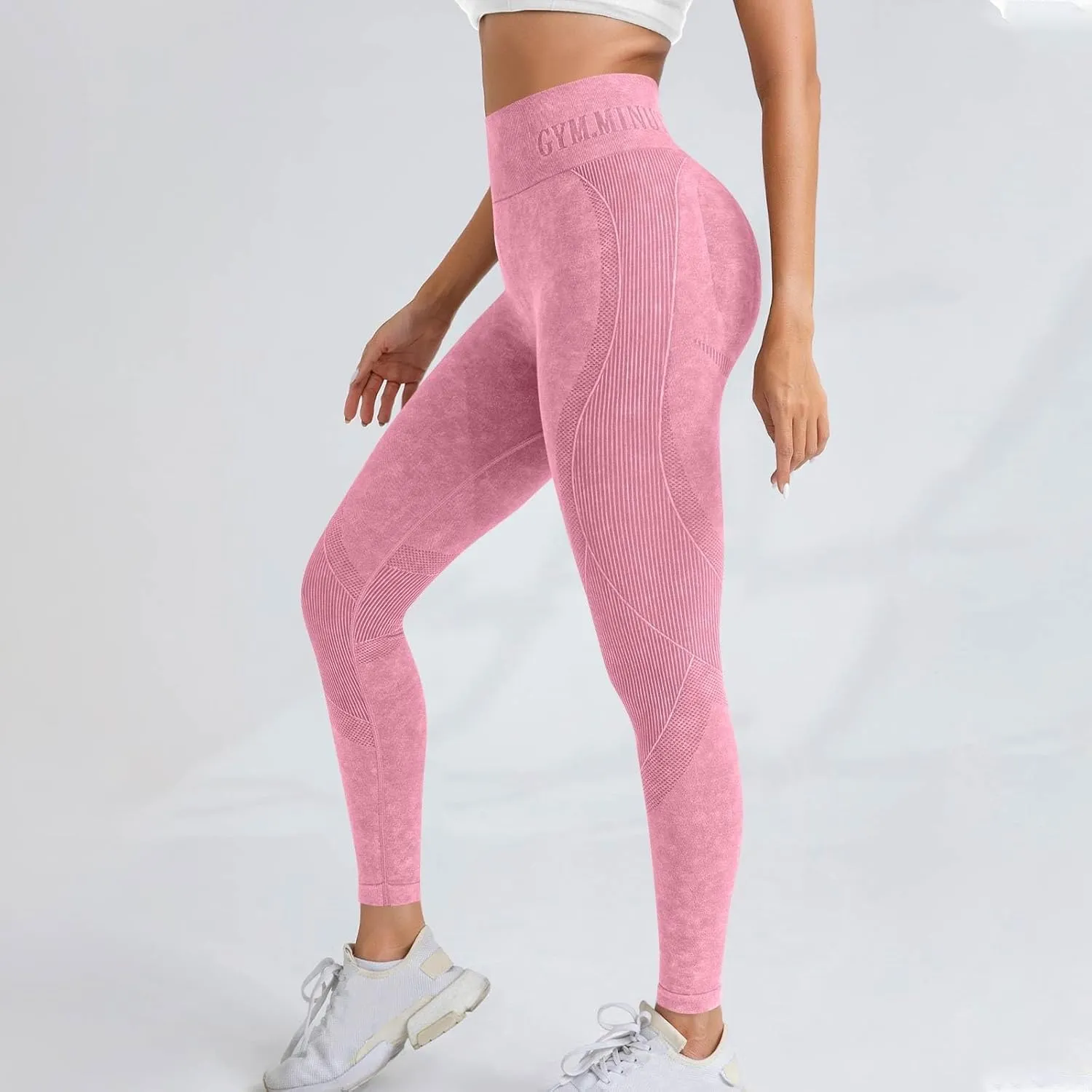 Womens Highwaisted Yoga Pants Buttlifting Comfortable Fashion Gym Stretch Yoga Leggings