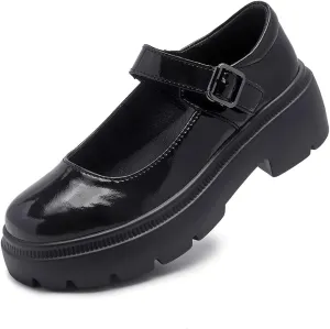 Womens Mary Jane Shoes Round Toe Ankle Buckle Strap Chunky Heel Platform Pumps Comfortable for Casual Dressy Party Work Oxfords