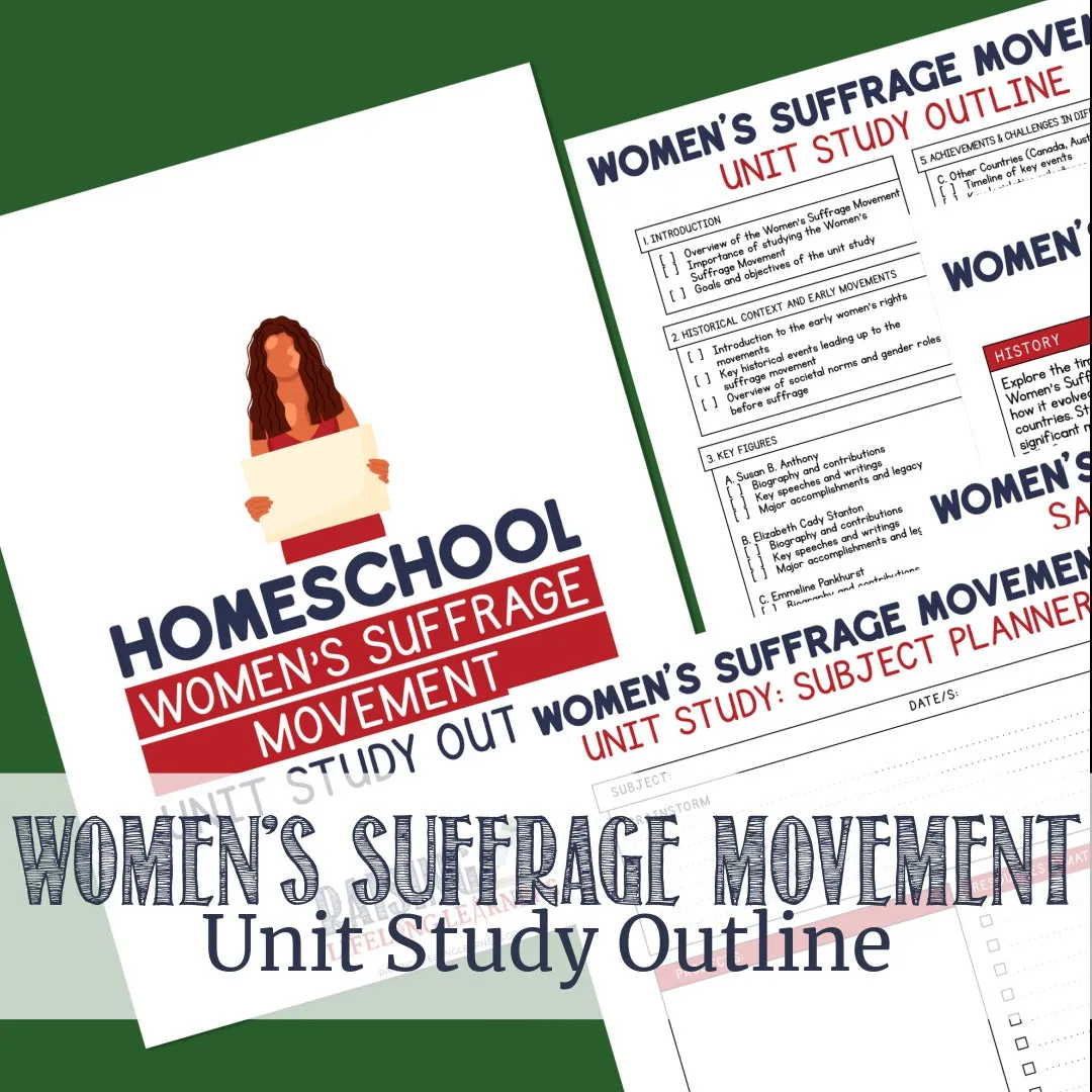 Women's Suffrage | Unit Study Outline