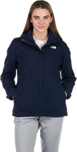 Women's ThermoBall Eco Triclimate Jacket - TNF Dark Grey Heather/New Taupe Green Vapor Ikat Print
