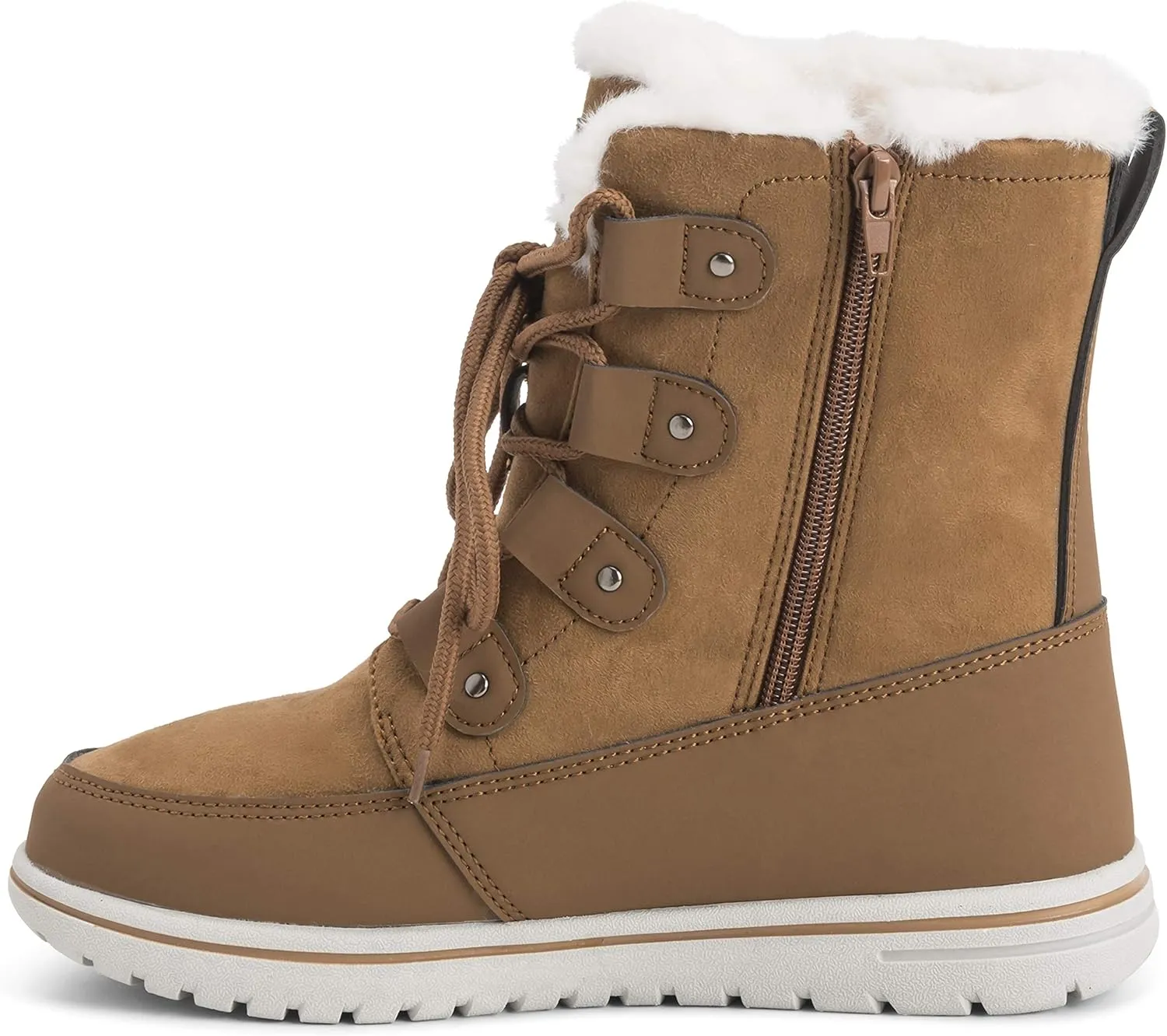 Womens Waterproof Durable Snow Winter Hiking Fleece Ankle Boots