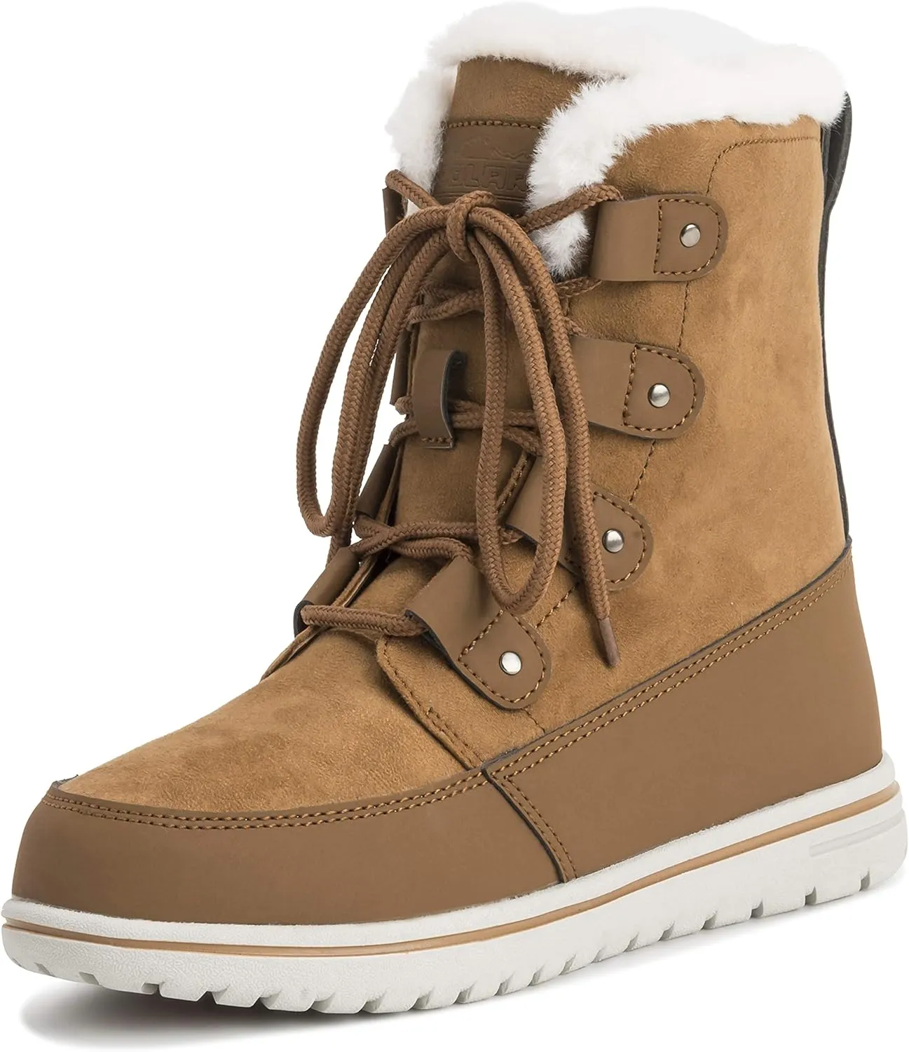 Womens Waterproof Durable Snow Winter Hiking Fleece Ankle Boots